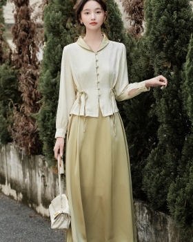Chinese style shirt unique tops 2pcs set