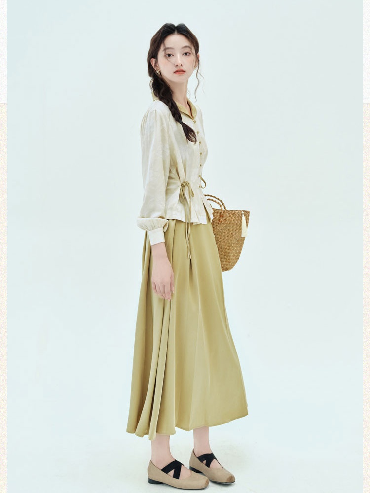 Chinese style shirt unique tops 2pcs set