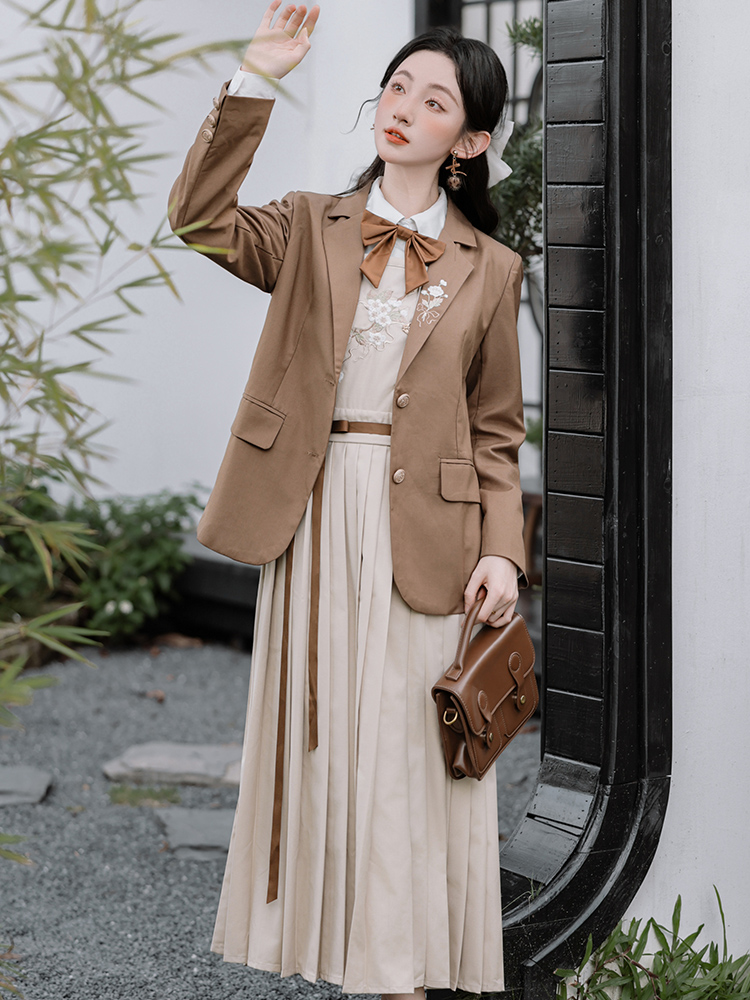 Show young shirt Chinese style coat 3pcs set