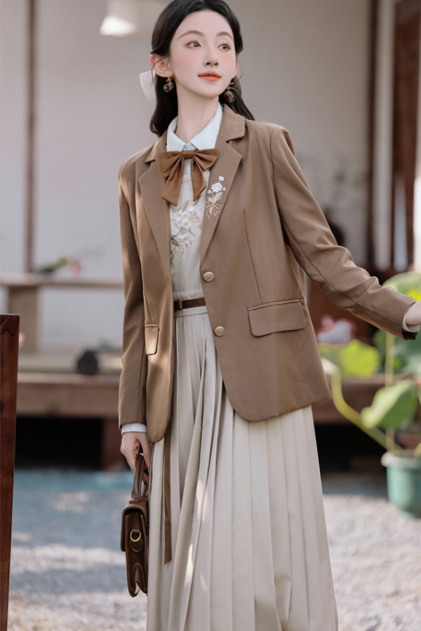 Show young shirt Chinese style coat 3pcs set