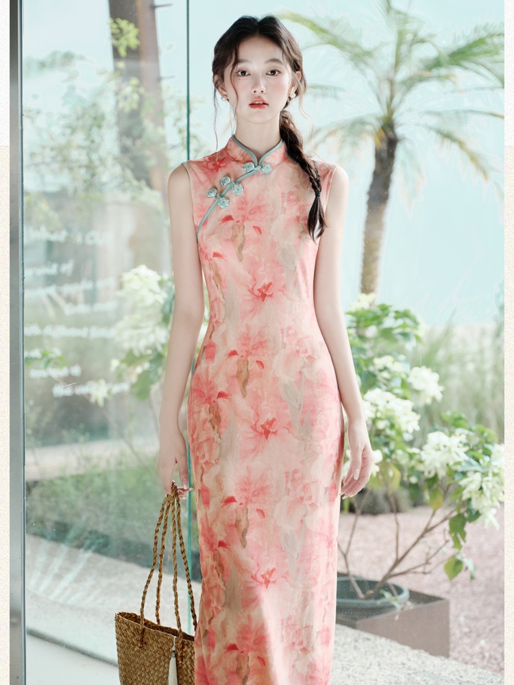Pure Chinese style dress fashion cardigan 2pcs set