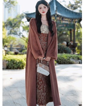 Elmo long fur coat mink overcoat