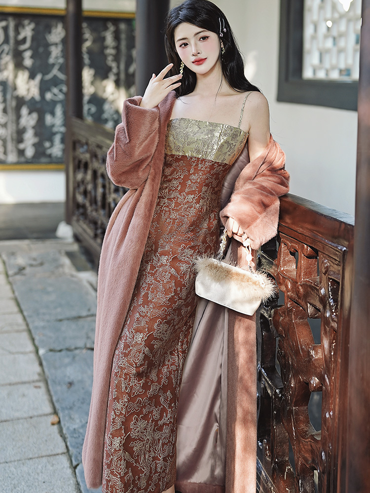 Elmo long fur coat mink overcoat