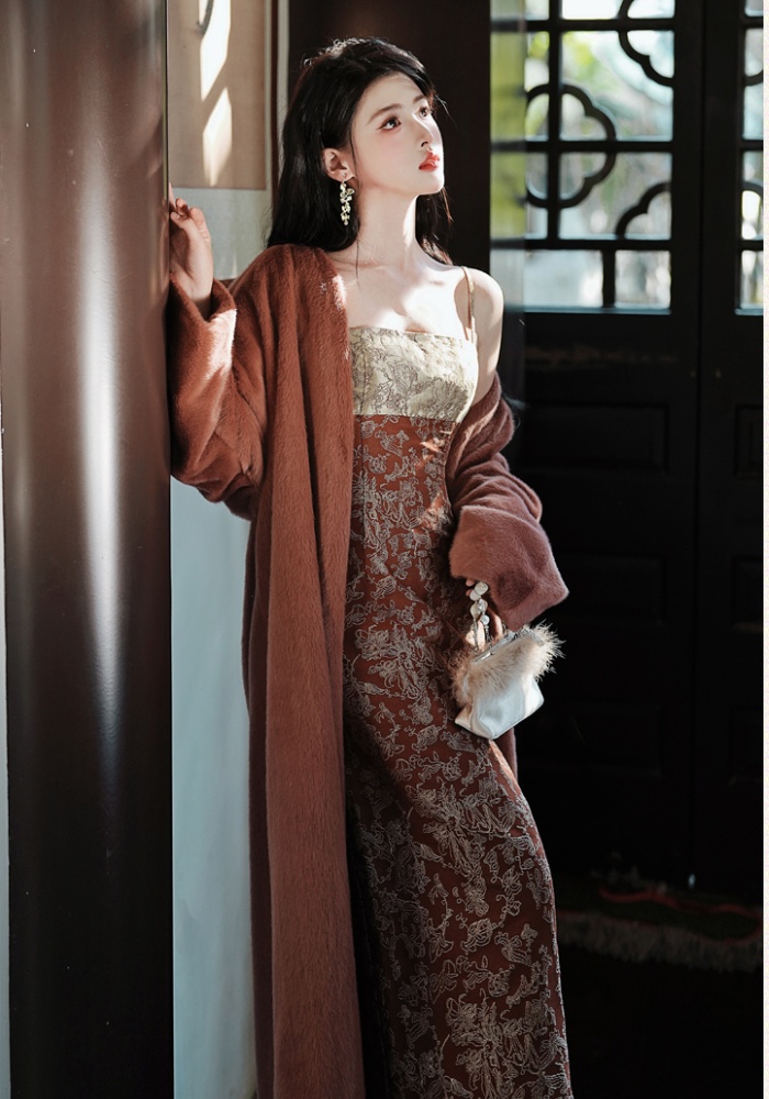 Elmo long fur coat mink overcoat
