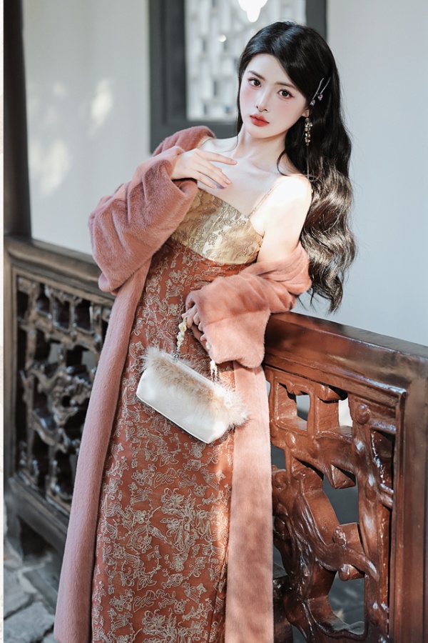 Elmo long fur coat mink overcoat
