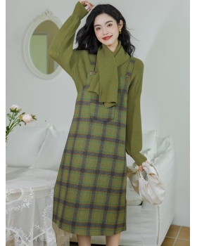 Chanelstyle sling scarves autumn dress a set
