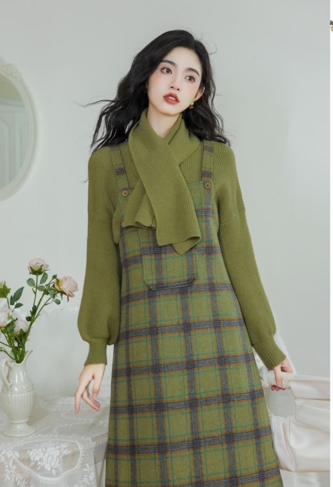Chanelstyle sling scarves autumn dress a set