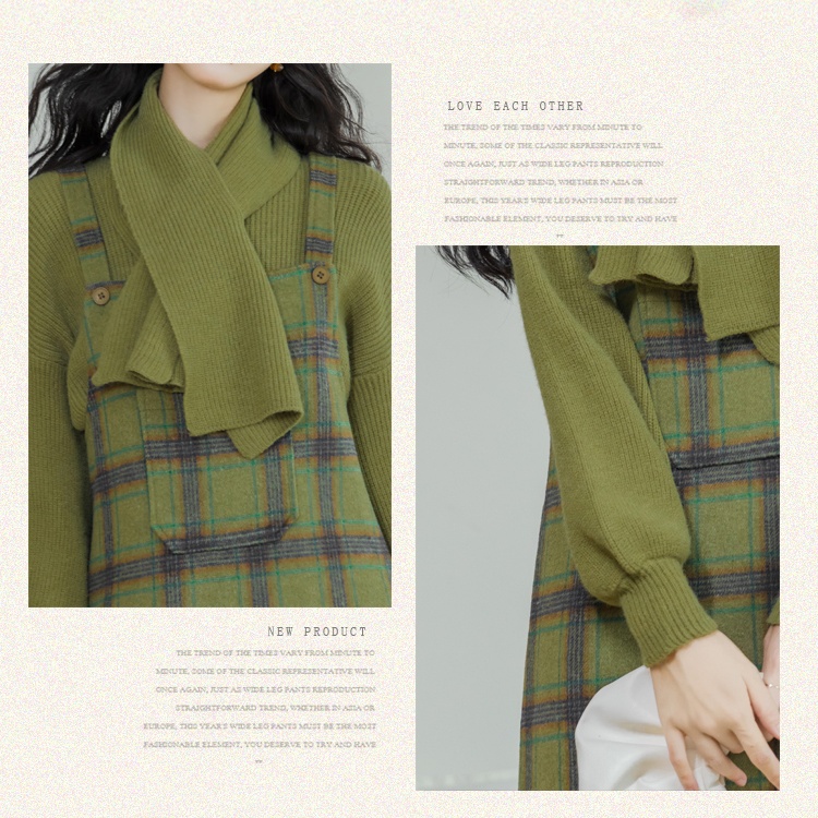 Chanelstyle sling scarves autumn dress a set