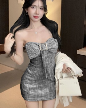 Spicegirl sexy temperament bow pearl dress