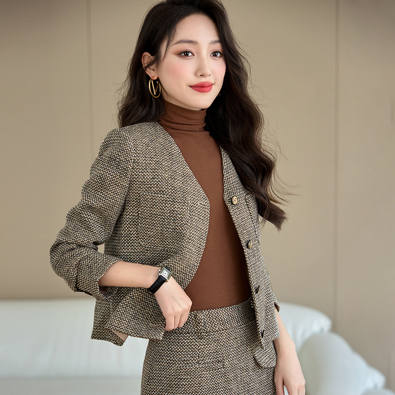 Slim coat all-match business suit 2pcs set for women