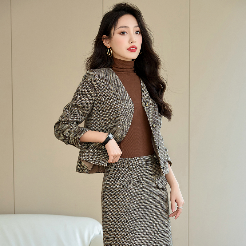 Slim coat all-match business suit 2pcs set for women