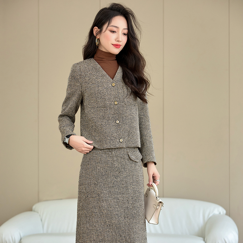 Slim coat all-match business suit 2pcs set for women
