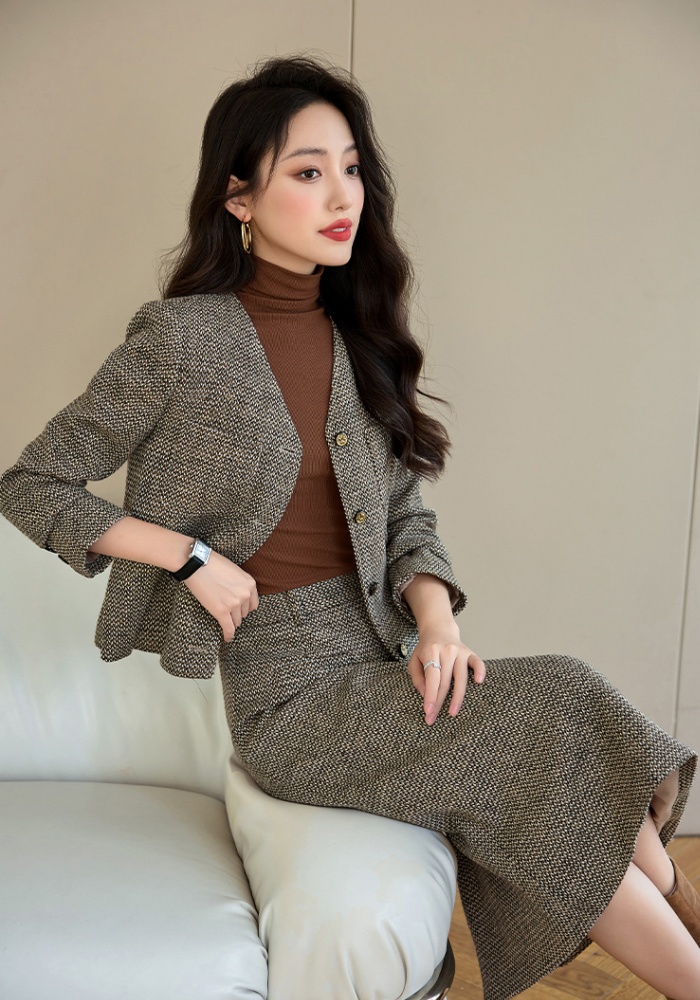 Slim coat all-match business suit 2pcs set for women