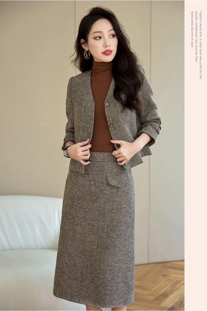Slim coat all-match business suit 2pcs set for women
