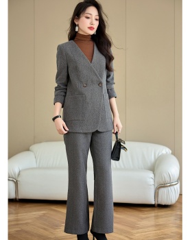 Slim commuting coat profession business suit 2pcs set