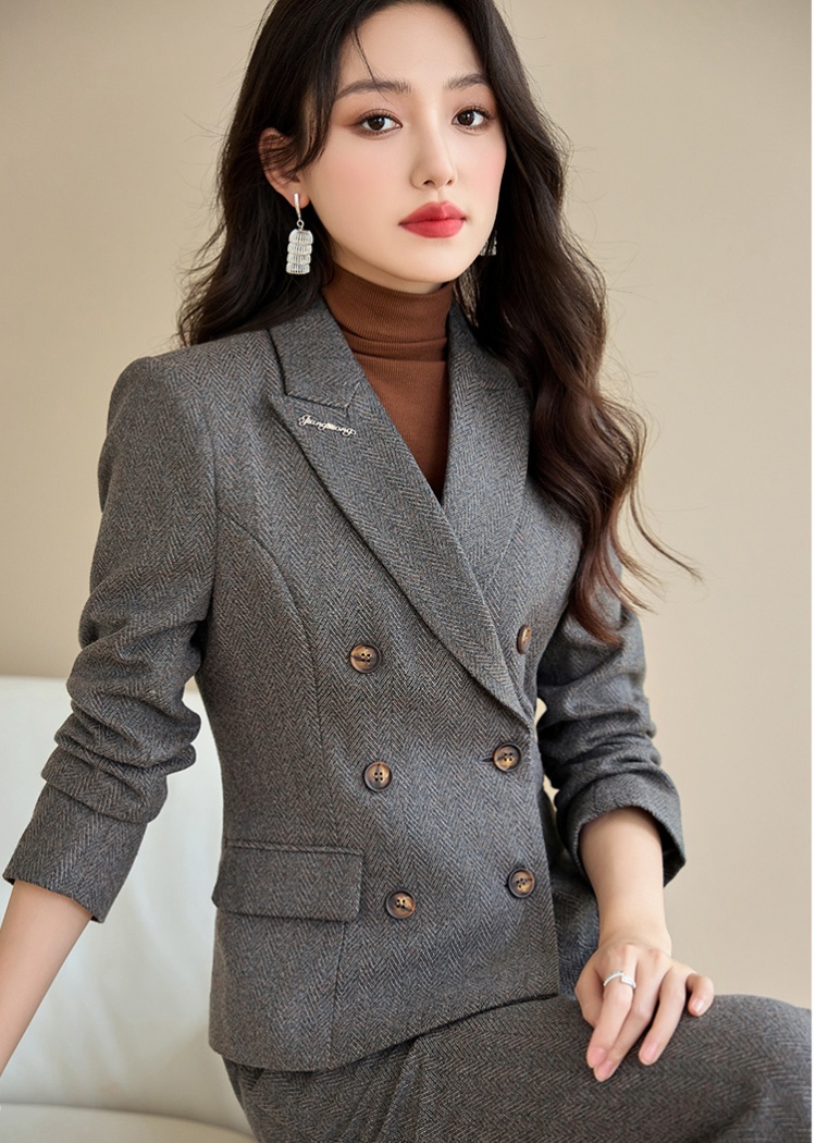 Autumn suit pants profession coat 2pcs set for women