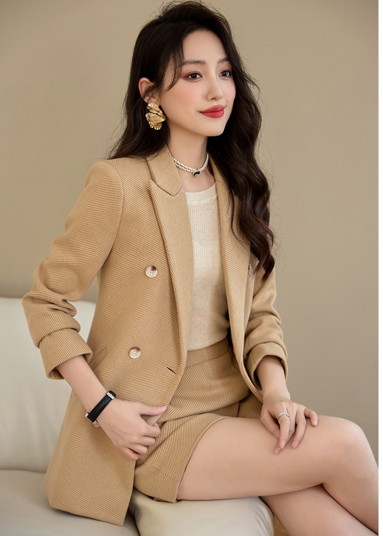 Slim shorts temperament coat 2pcs set for women