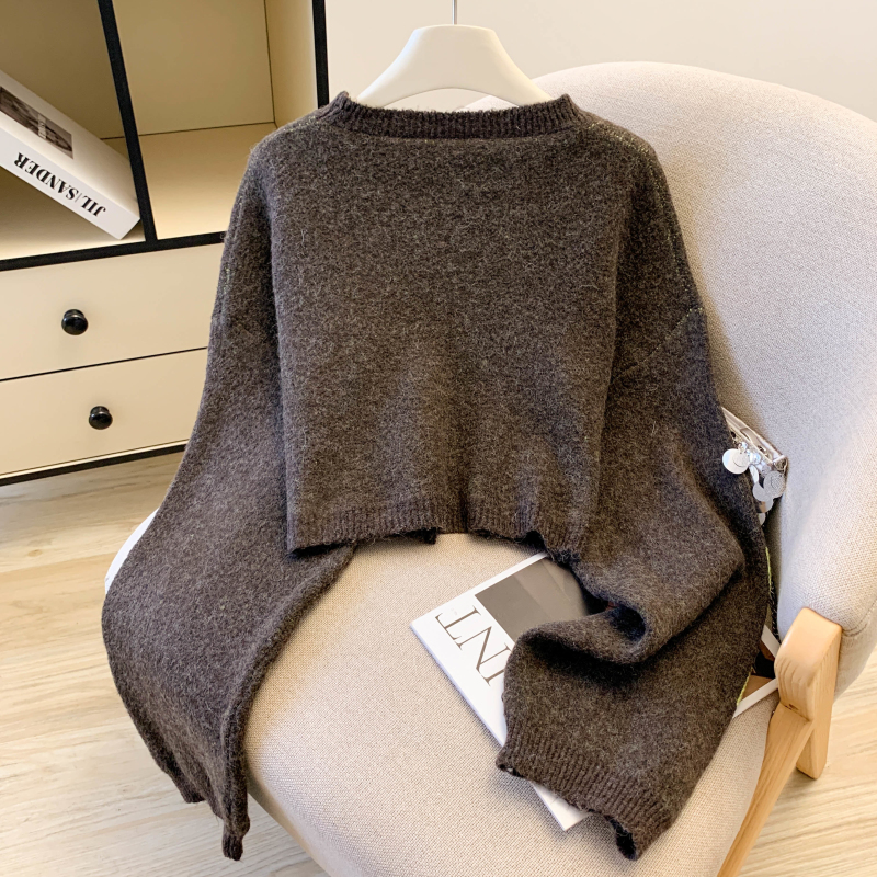 Loose short sweater Casual letters tops for women