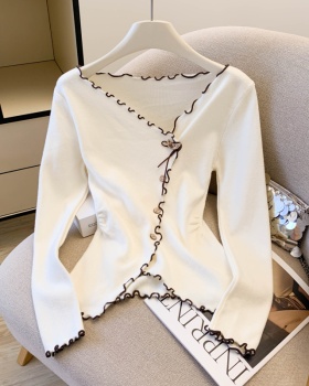 Western style slim all-match sweater Casual thick tops
