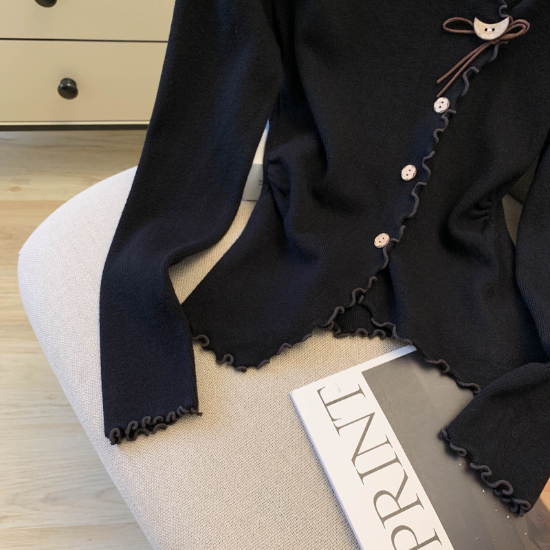 Western style slim all-match sweater Casual thick tops