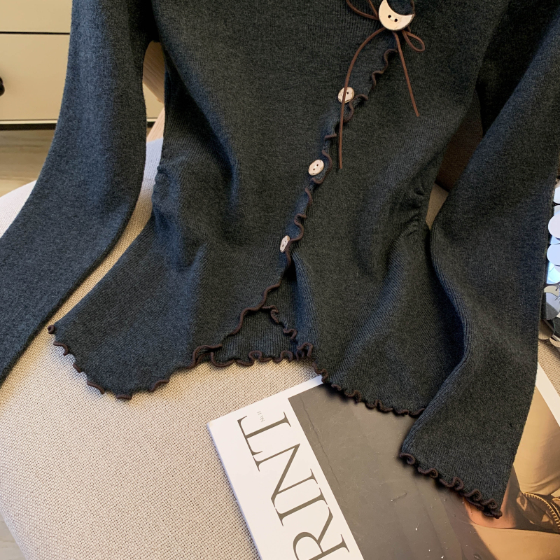 Western style slim all-match sweater Casual thick tops