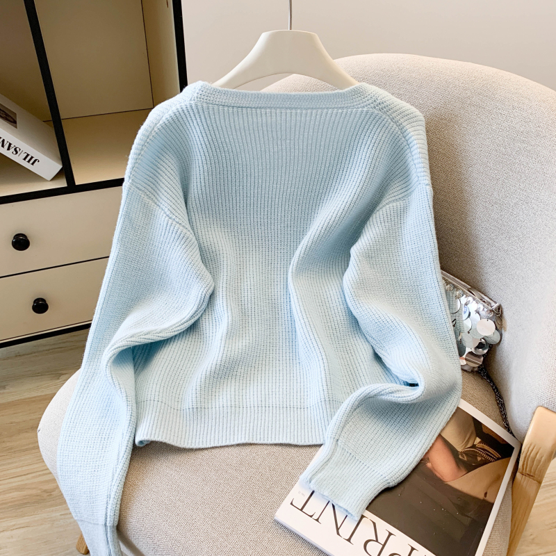 All-match cardigan Korean style sweater a set for women