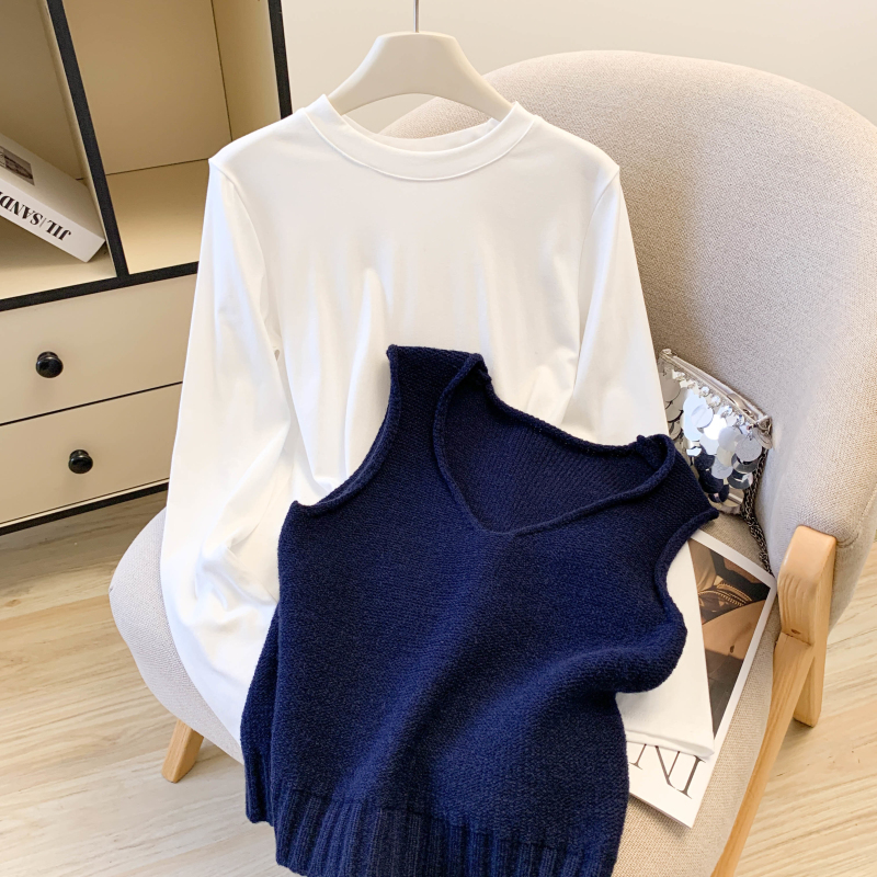 V-neck waistcoat fashion vest 2pcs set for women