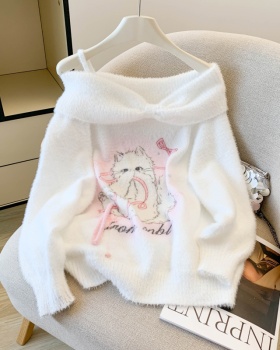 Kitty sweet tops long sleeve lovely sweater for women