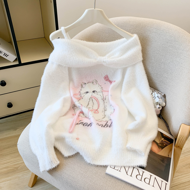Kitty sweet tops long sleeve lovely sweater for women