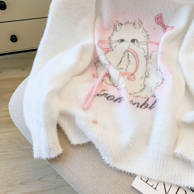 Kitty sweet tops long sleeve lovely sweater for women
