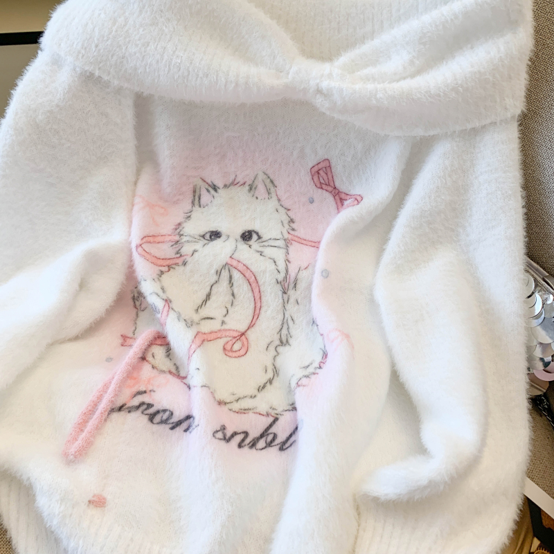 Kitty sweet tops long sleeve lovely sweater for women