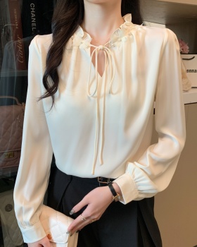 Wood ear tops temperament shirt for women