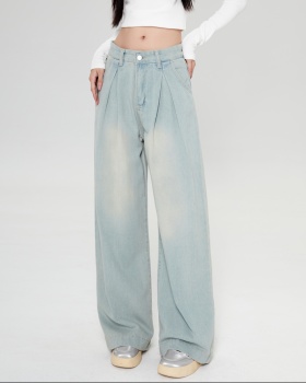 Big speaker large yard slim wide leg pants for women