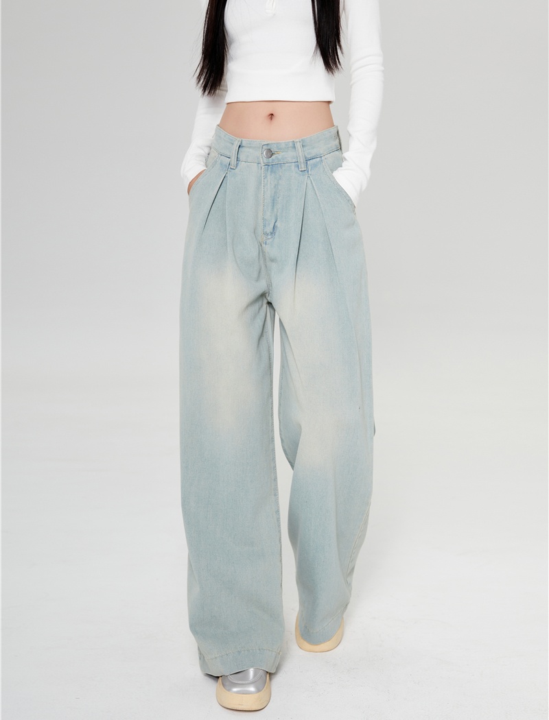 Big speaker large yard slim wide leg pants for women