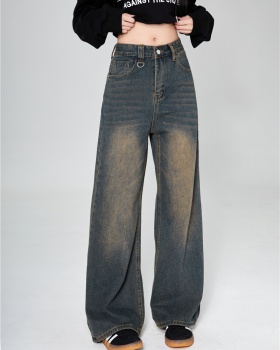 Straight long pants high waist wide leg pants for women