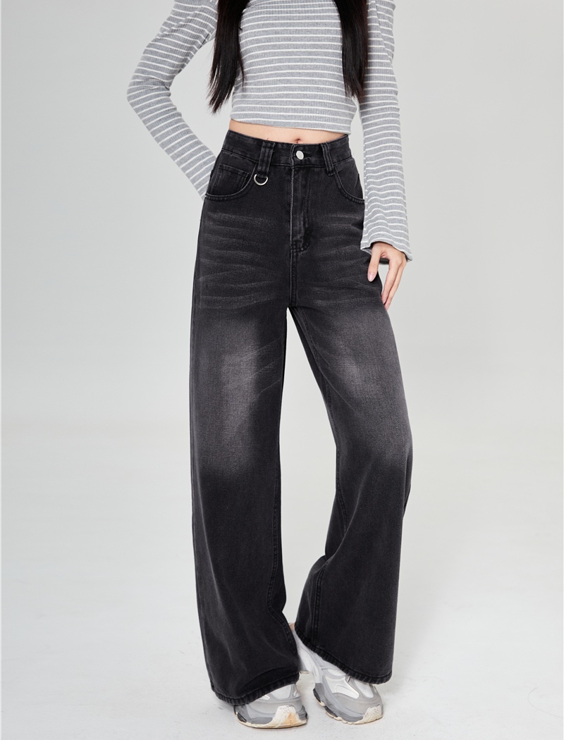 Straight long pants high waist wide leg pants for women