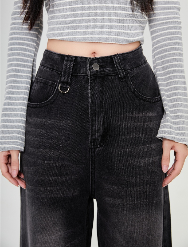 Straight long pants high waist wide leg pants for women