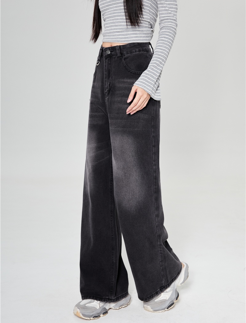 Straight long pants high waist wide leg pants for women