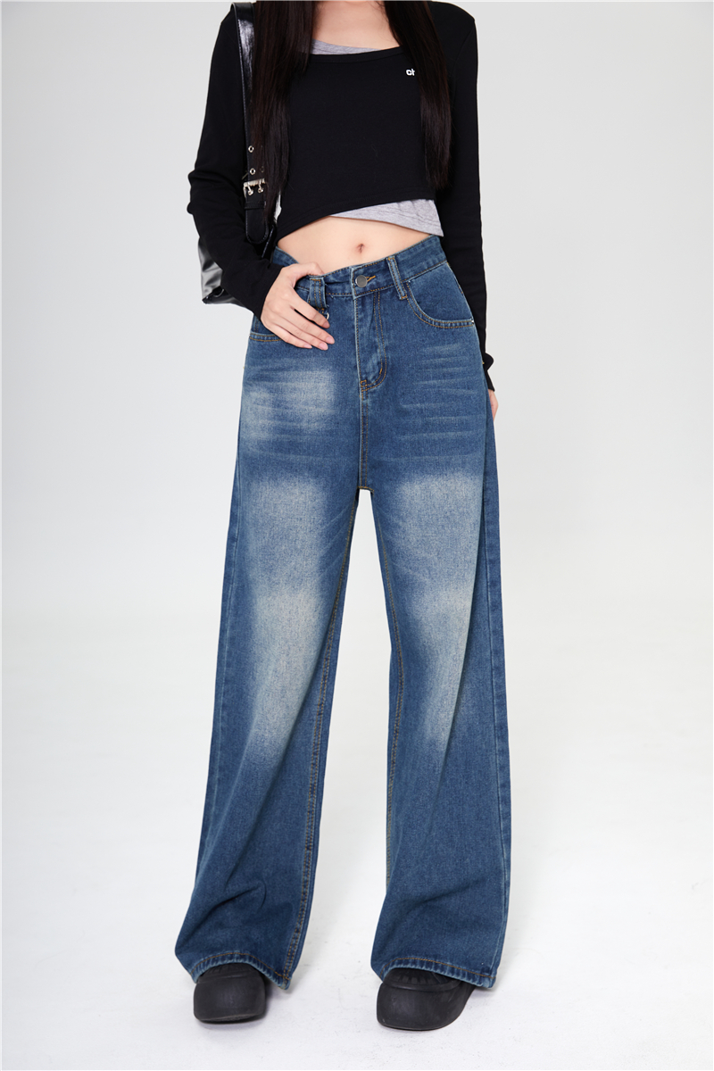 Straight long pants high waist wide leg pants for women