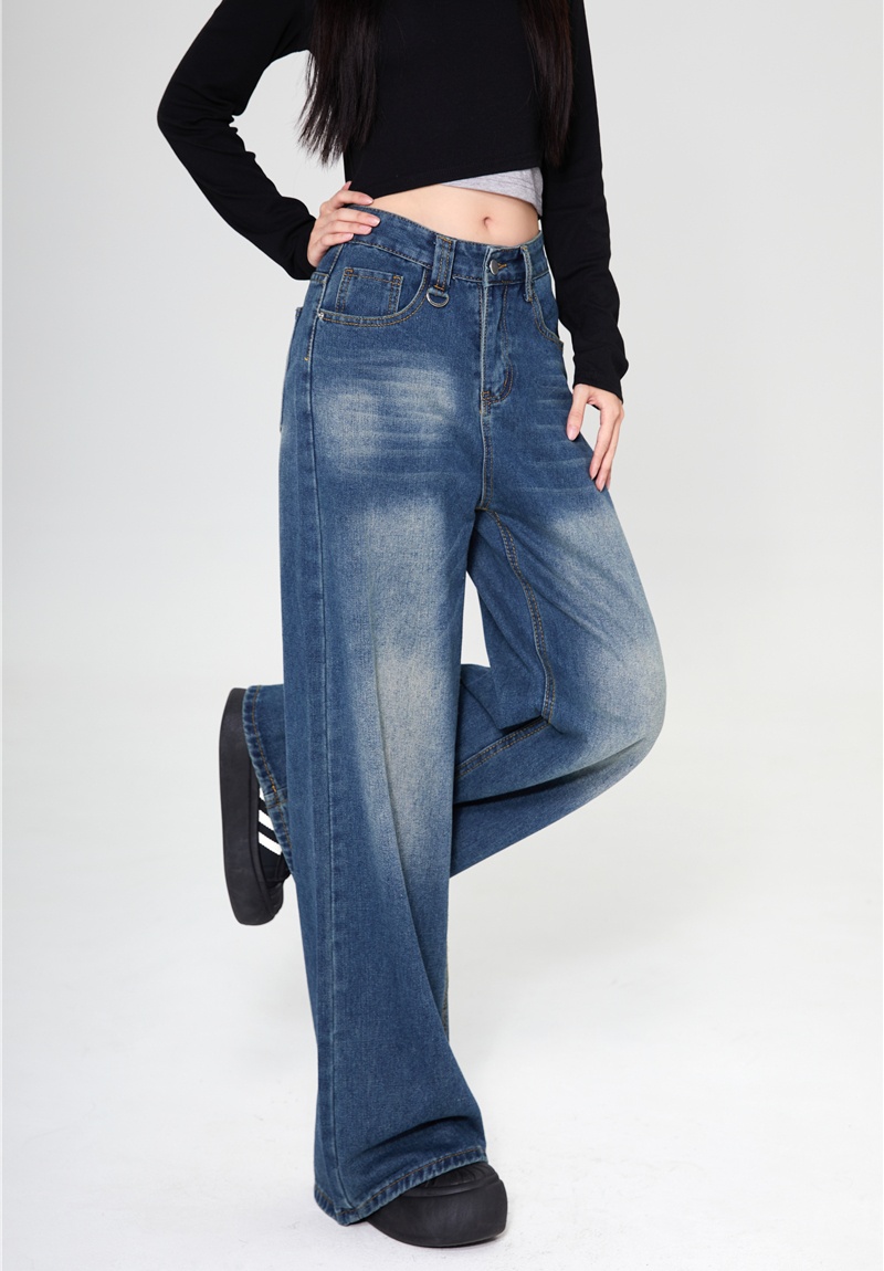 Straight long pants high waist wide leg pants for women