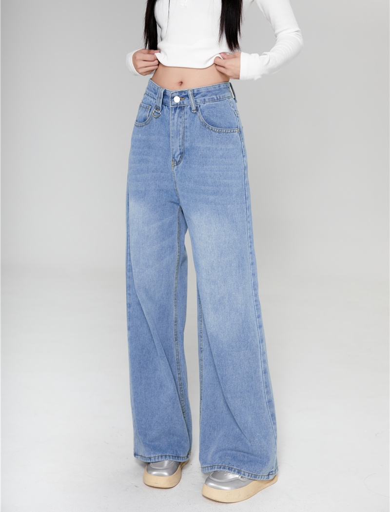 Straight long pants high waist wide leg pants for women