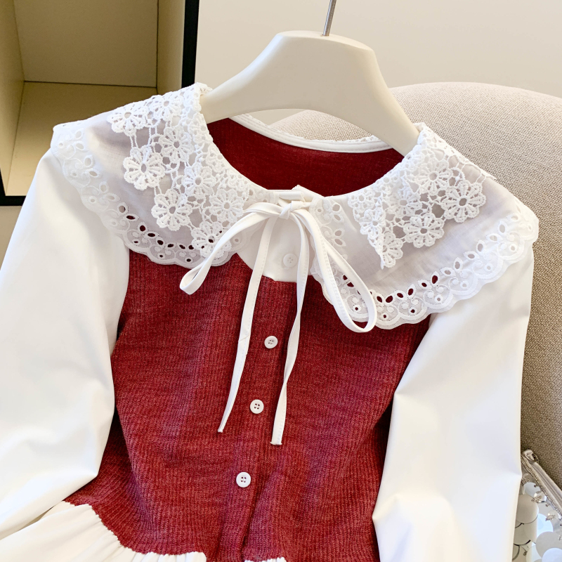 Retro tops France style shirt for women