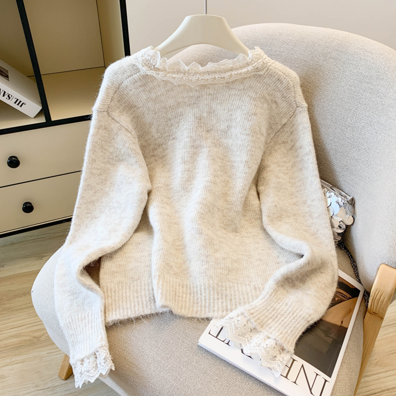 Heart buckle cardigan Western style tops for women