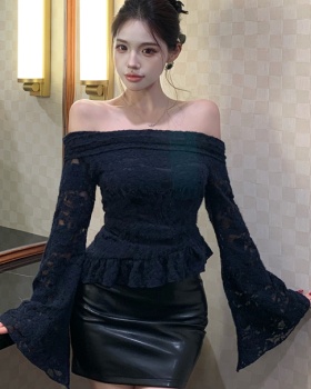 Long sleeve lace bottoming shirt autumn tops for women