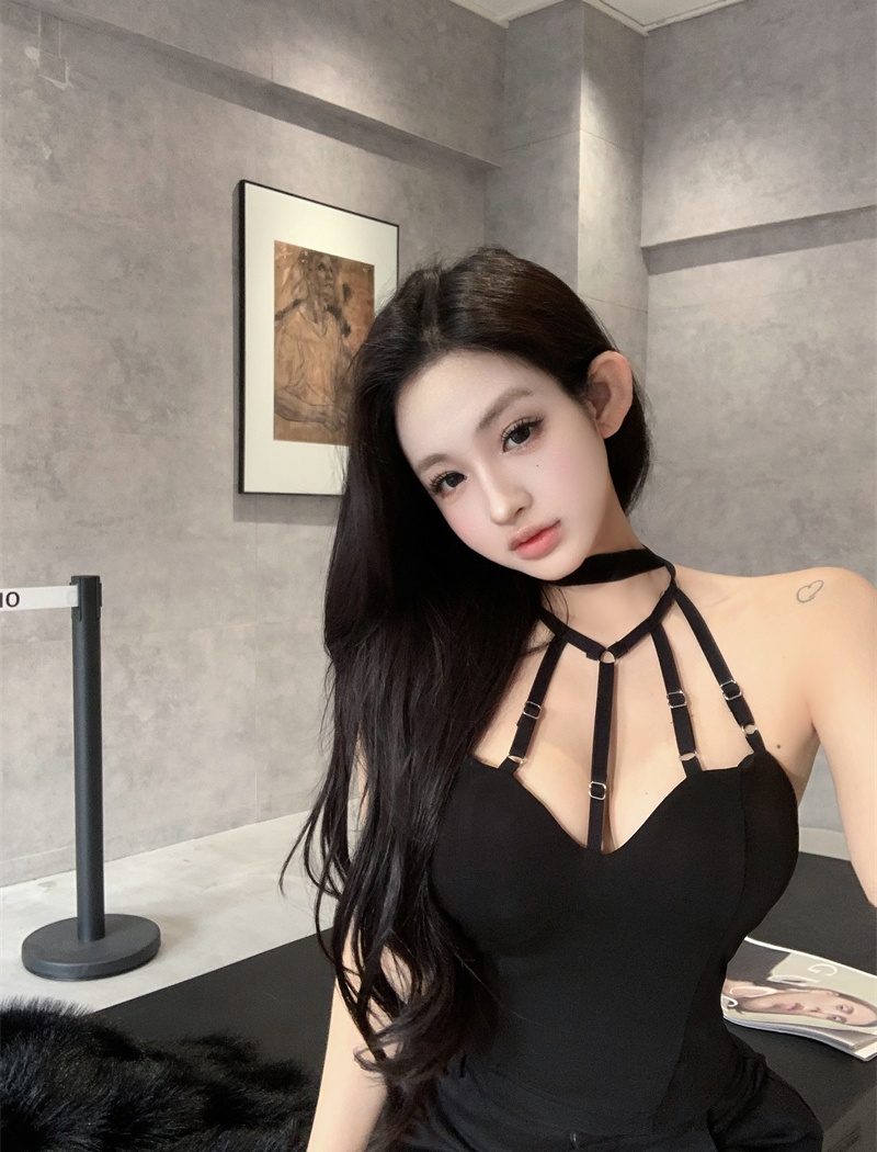 Bottoming bandage enticement tops with chest pad sexy vest