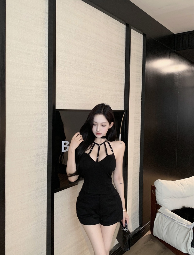 Bottoming bandage enticement tops with chest pad sexy vest