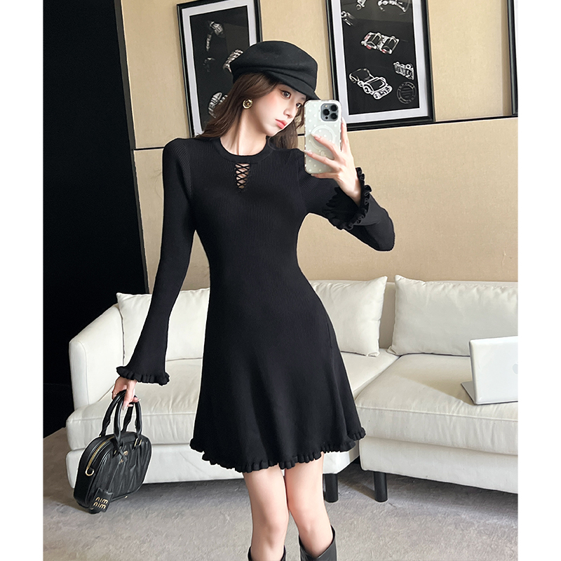 Inside the ride dress knitted T-back for women