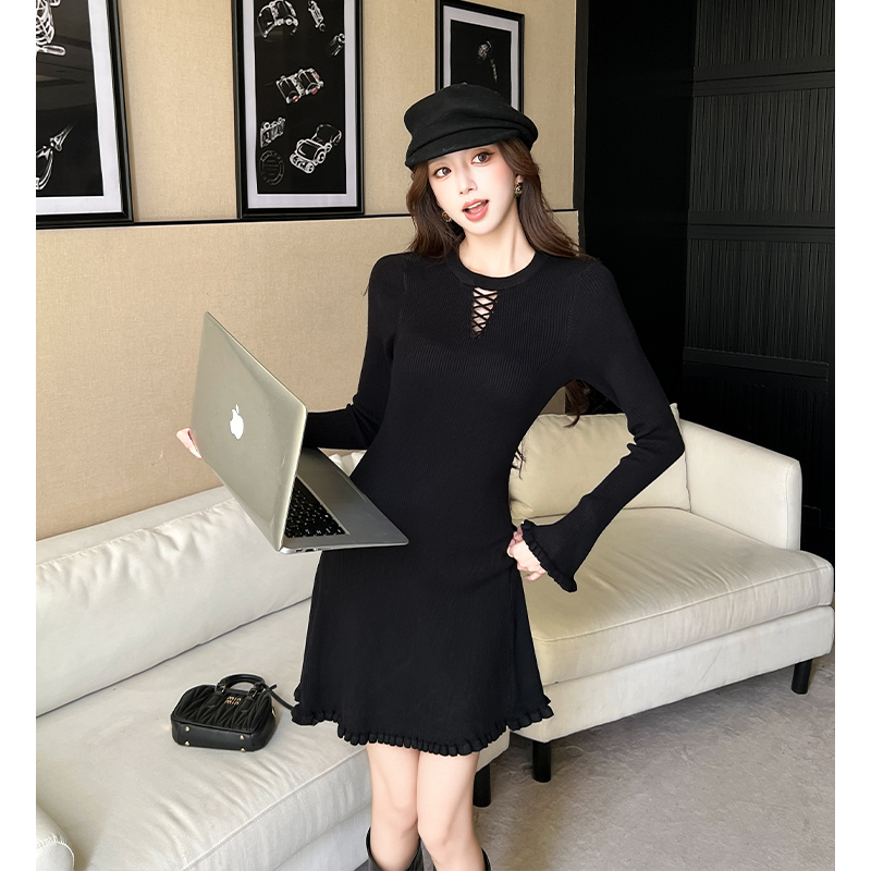Inside the ride dress knitted T-back for women