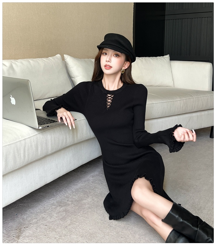 Inside the ride dress knitted T-back for women