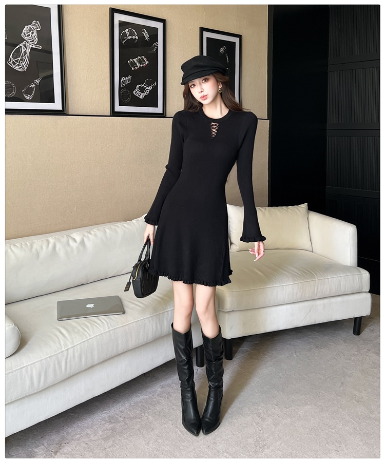 Inside the ride dress knitted T-back for women